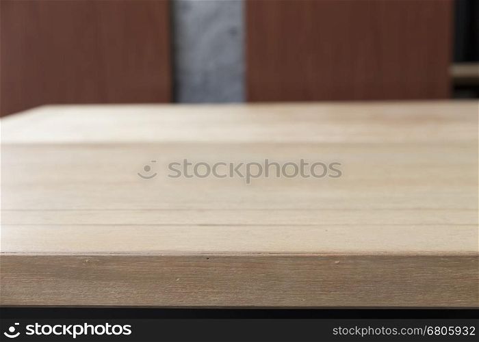 wooden desk table for montage or display your product