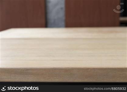 wooden desk table for montage or display your product