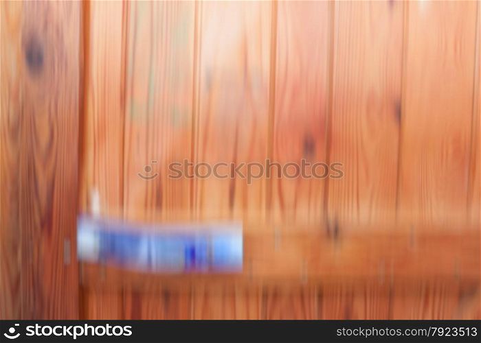 Wooden door blurred. Motion on a blur wooden door.