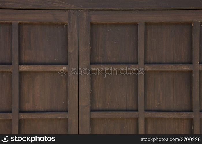 Wooden door fence