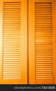 Wooden door with air flow pronounced texture