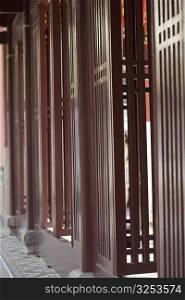 Wooden doors of a temple