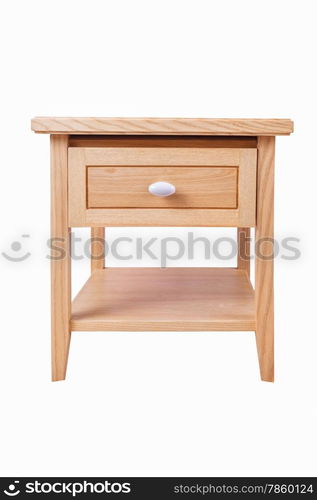 wooden drawer isolated on white background