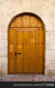 Wooden entrance door in Valladolid,