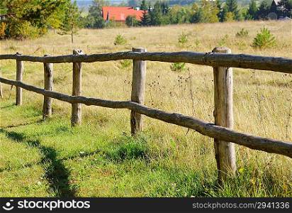 Wooden fence in a Croatian village