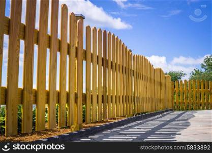 Wooden fence on a residental terrace
