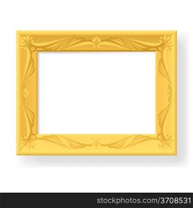Wooden frame. Illustration on white background for design