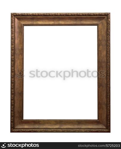 wooden frame isolated on a white background