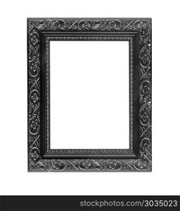 wooden frame isolated on white background with clipping path. wooden frame isolated