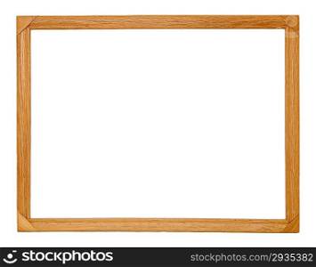 Wooden frame on the white background