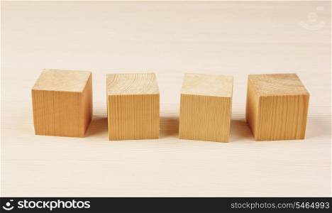 wooden geometric cube