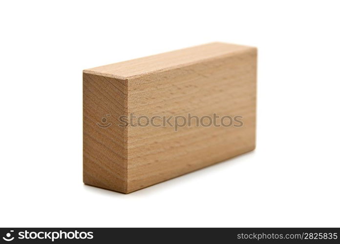 wooden geometric shapes parallelepiped isolated on a white background