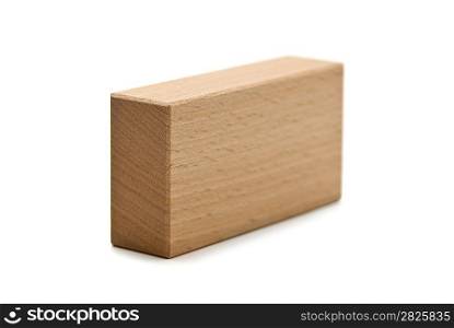 wooden geometric shapes parallelepiped isolated on a white background