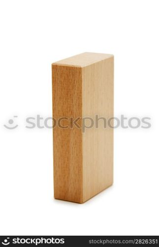 wooden geometric shapes parallelepiped isolated on a white background