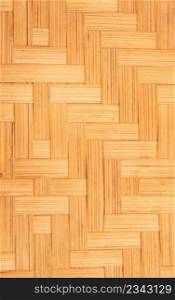 Wooden grid background of braided wood
