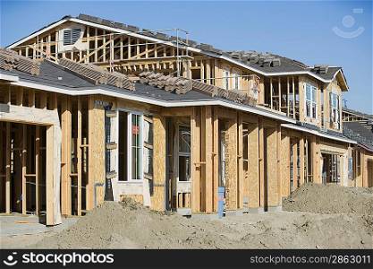 Wooden house construction