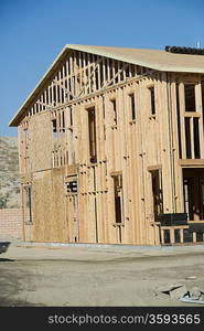 Wooden house construction