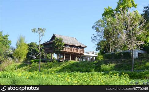 wooden house in Thailand