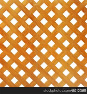 Wooden lattice on white background