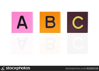 wooden letter blocks ABC