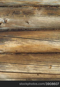 Wooden log walls. background