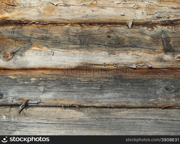 Wooden log walls. background