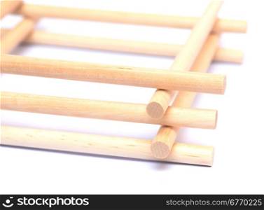 wooden logs isolated on white background