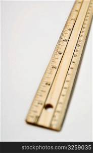 Wooden measuring ruler.