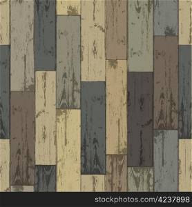 Wooden multi-color planks. Seamless pattern, vector illustration, EPS10