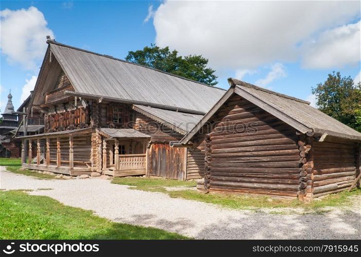 wooden old house peasant in northwestern Russia