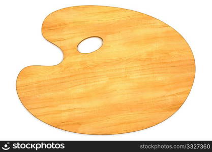 wooden palette isolated on white