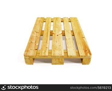 wooden pallet, isolated on white