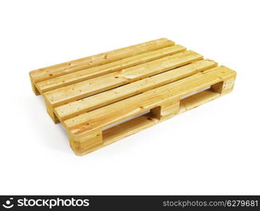 wooden pallet, isolated on white