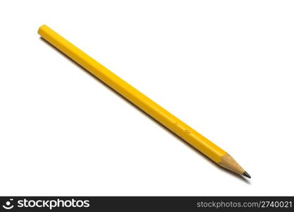 Wooden pencil isolated on white background