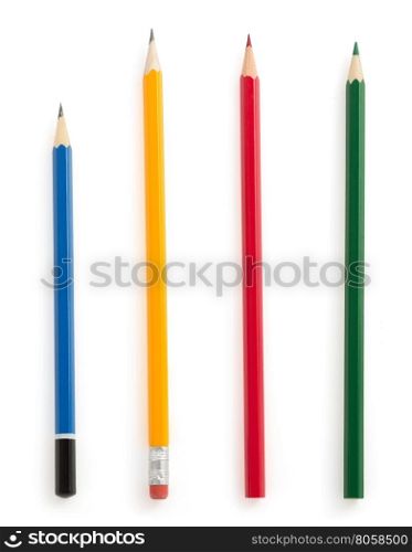 wooden pencil isolated on white background