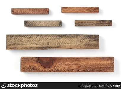 wooden plank board isolated on white background