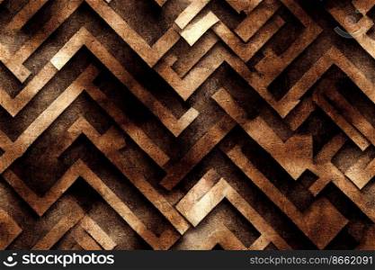 Wooden plank seamless textile pattern 3d illustrated
