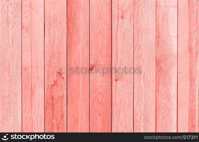 Wooden planks painted trendy coral pink color of the year 2019, background, texture.. Wooden planks painted trendy coral pink color of the year 2019, background, texture