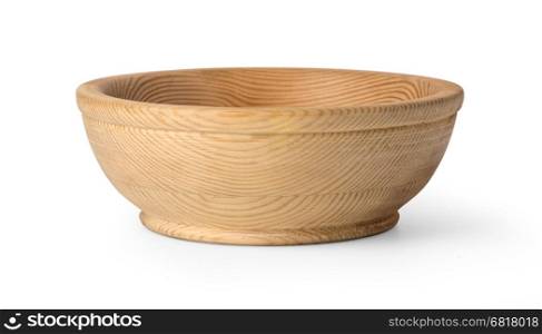 wooden plate isolated on white with clipping path