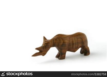 Wooden rhinoceros