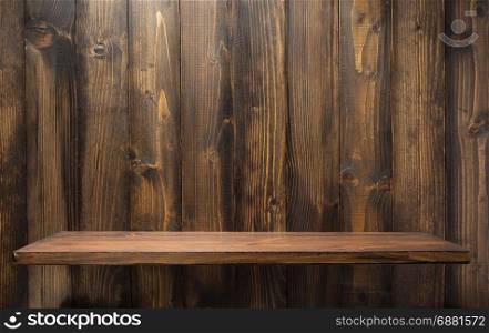 wooden shelf at background texture