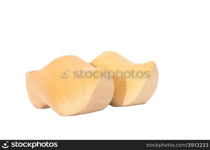 Wooden shoes isolated on white