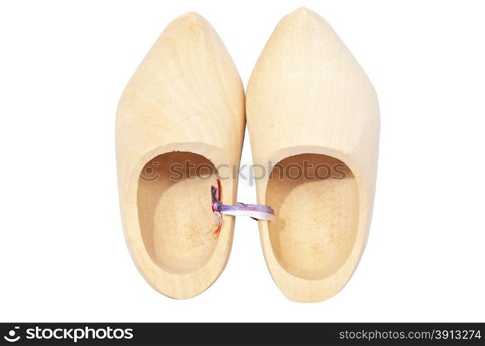 Wooden shoes isolated on white