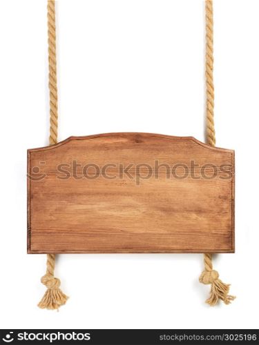 wooden sign board isolated on white background