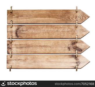 wooden sign isolated on a white background with clipping path
