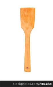 Wooden spatula isolated on the white background