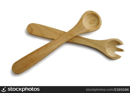 Wooden spoon and fork