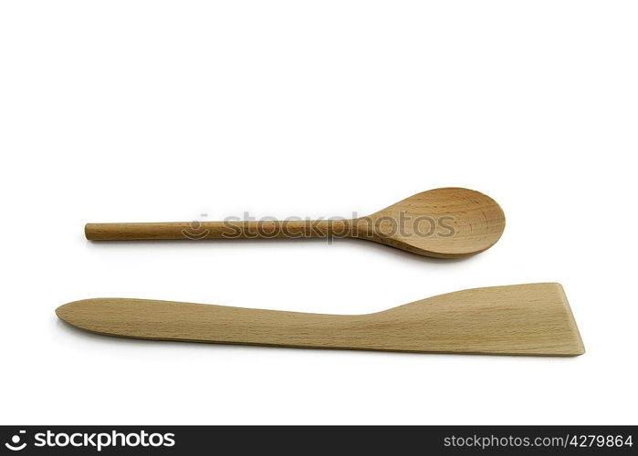 Wooden spoon and spatula