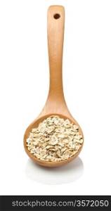 wooden spoon with cereal