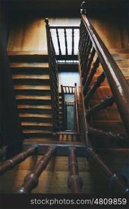 wooden stairs architecture